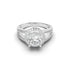 18K T-Tone Four Prong Round Stone Engagement Ring