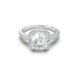 18K White Gold Halo Princess Mount  Engagement Ring