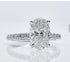 14K White Gold 3.01ct. Oval Engagement Ring LG626416847