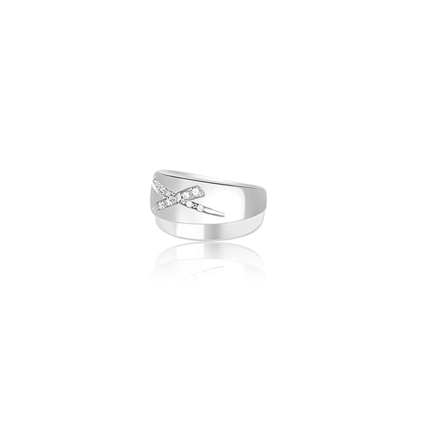 18K White Gold Aria X Cubic Dome Ring