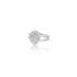 18K White Gold  Lia Oval Cubic Pave' Ring