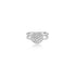 18K White Gold Round Izabella Pave'  Ring