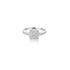 18K White Gold Luciana Square Halo Ring