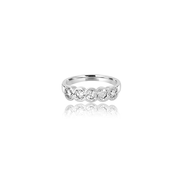 18K White Gold Fernanda Five Stone Ring
