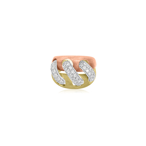 18K Tri-Color Lauren Underlap Ring