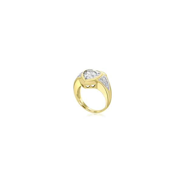 18K Yellow Gold Madeline Cubic Heart Ring