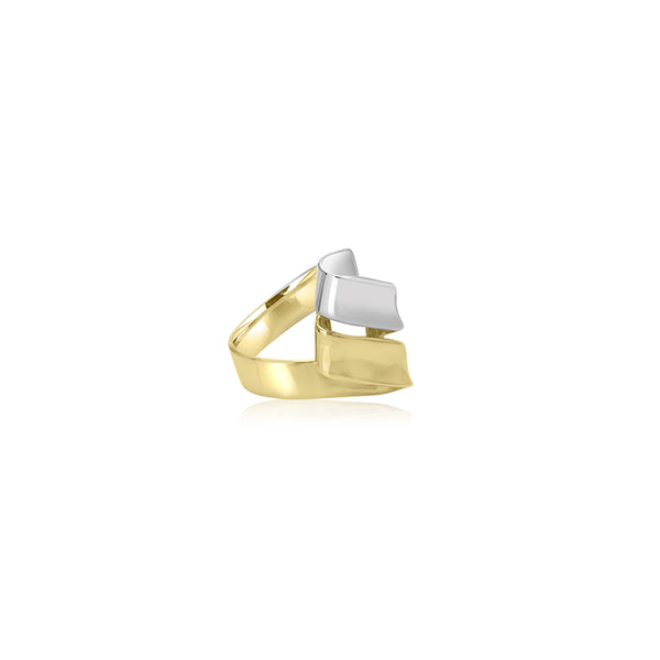 18K T-Tone Remi Abstract Ring