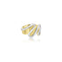 18K T-Tone Slone Swirl Abstract Ring