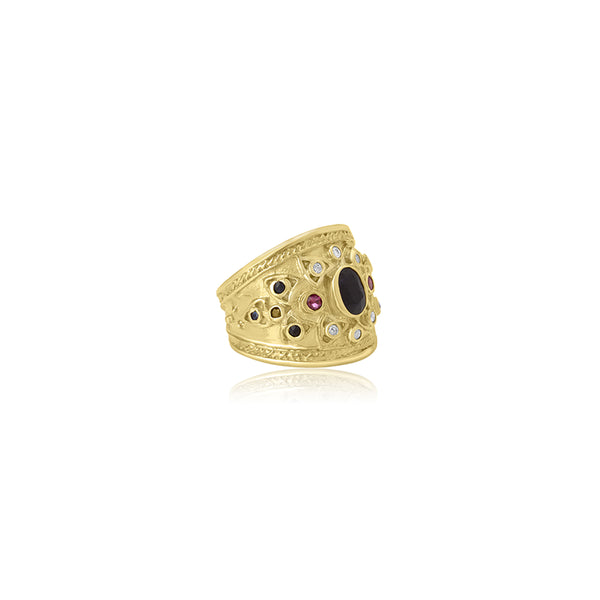 10K Yellow Gold Vintage Gemstone Ring
