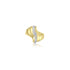 14K Yellow Gold (0.25 Ct. Tw.) Grooved Diamond Ring