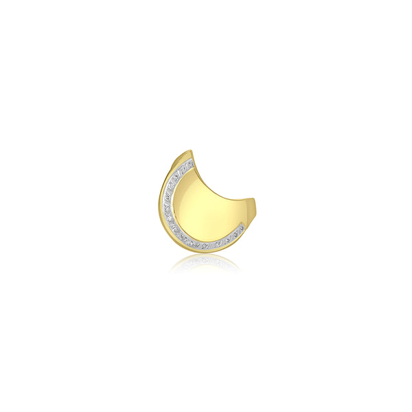 14K Yellow gold (0.12 Ct. Tw.) Wave Diamond Ring