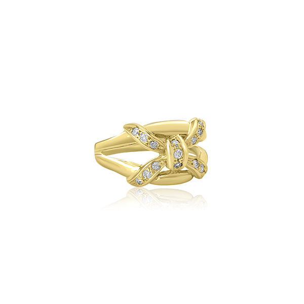 18K Yellow Gold (0.25 Ct. Tw.) Open Diamond Ring