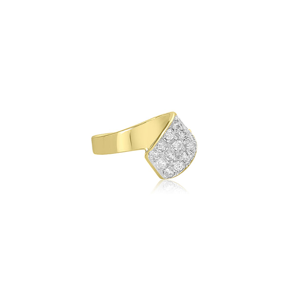 14K Yellow Gold (0.45 Ct. Tw) Abstract Diamond Ring
