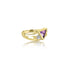 14K Yellow Gold Triangle Amethyst Ring