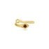 18K Yellow Gold Snake Red Ring