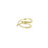18K Yellow Gold Clear Snake Ring