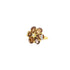 14K Yellow Gold 6 Pear Topaz Diamond Ring