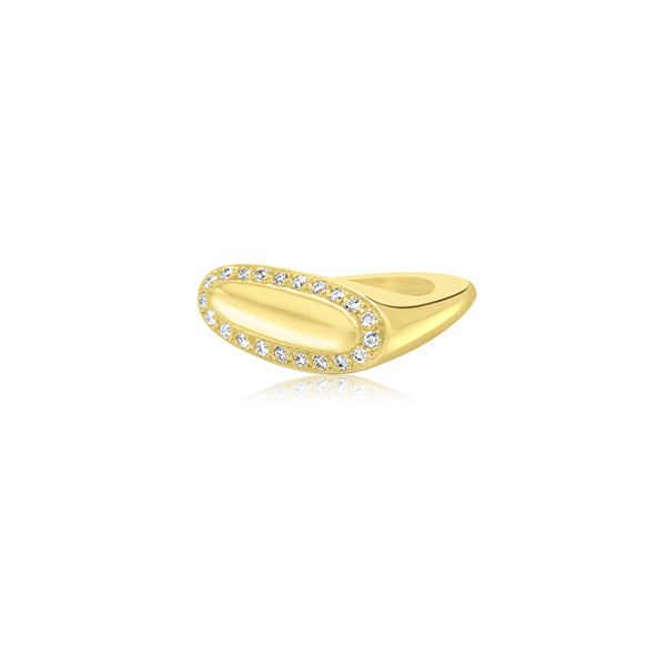 18K T-Tone (0.55 Ct. Tw.) Abstract Oval Ring
