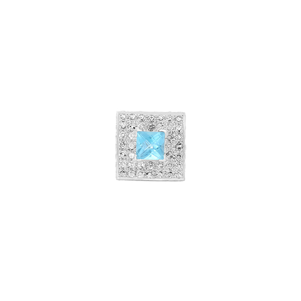 18K White Gold (1.50 Ct. Tw.) Square Designer Diamond Ring