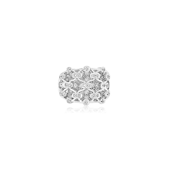 14K White Gold (2.00 Ct. Tw.) Designer Diamond Ring