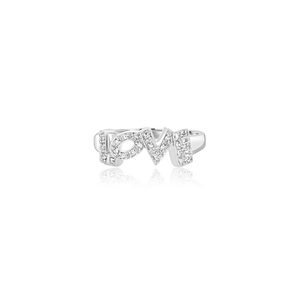 10K White Gold (0.05 Ct. Tw.) Love Promise Diamond Ring