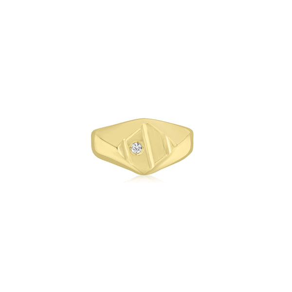 18K Tri-Color Abstract Ring