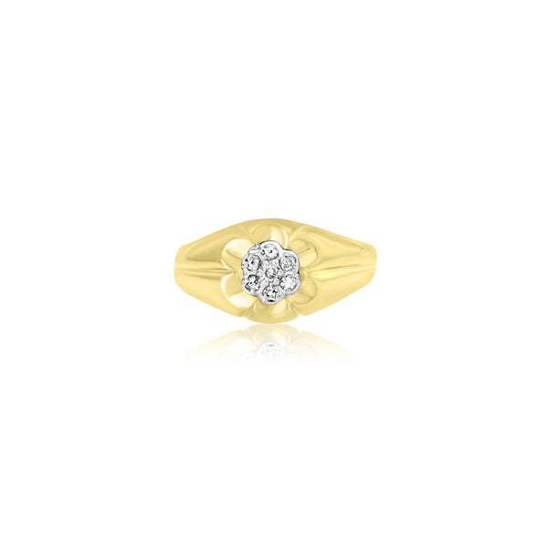 10K T-Tone (0.14 Ct. Tw.) Diamond Ring