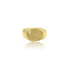 10K Yellow Gold Oval Signet Grooved Ring