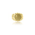 10K Yellow Gold Round Grooved Ring