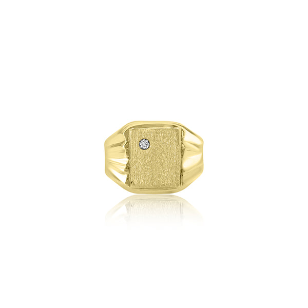 18K Yellow Gold Signet Ring