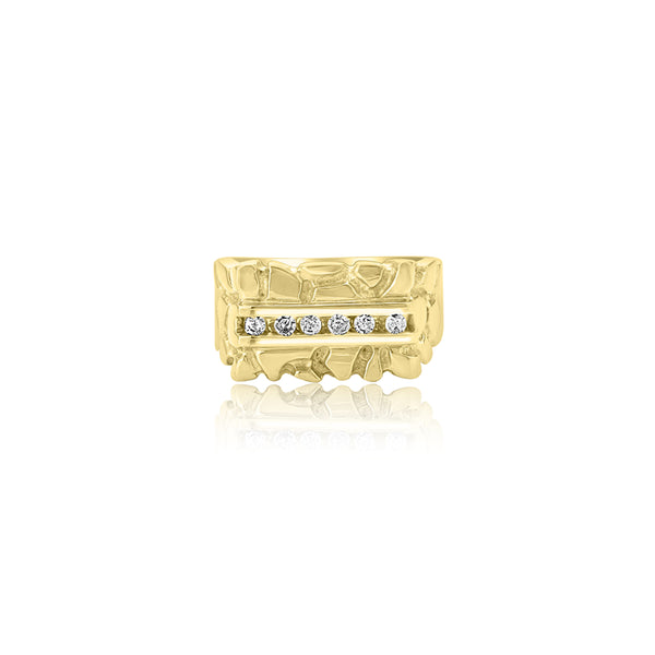10K Yellow Gold Custom Nugget Ring