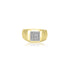 10K Yellow Gold Diamond Square Ring