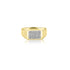 10K Yellow Gold Square Diamond Fancy Ring