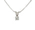 18K White Gold (0.20 Ct. Tw.) Four Claw Diamond Drop Necklace