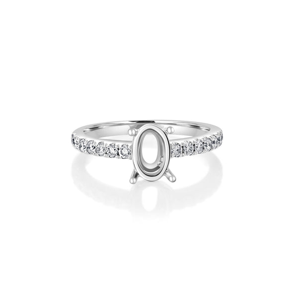 14K White Gold (0.26 Ct. Tw.) Lab Solitaire Engagement Ring