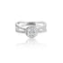 14K White Gold Round Split Shank Halo Engagement Ring