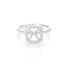18K White Gold (0.58 Ct. Tw) Cushion Halo Engagement Ring