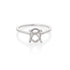 18K White Gold Oval Hidden Halo (0.09 Ct. Tw.) Engagement Ring