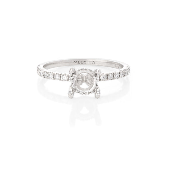14K White Gold Round Halo (0.44 Ct. Tw.) Engagement Ring