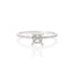 18K White Gold Princess Cut Halo Engagement Ring
