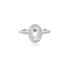 14K White Gold (0.40 Ct. Tw.) Lab Oval Engagement Ring