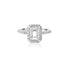 14K White Gold (0.37 Ct. Tw.) Emerald Engagement Ring