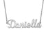 14k White Gold name Necklace Custom (double Thickness)