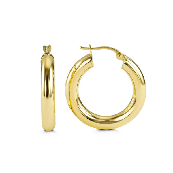 10k Yellow Gold Medium Hoop Paola Earrings