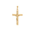 10k Yellow Gold Puffed Jesus Cross Pendant