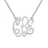 14k White Gold Personalized Initial Necklace