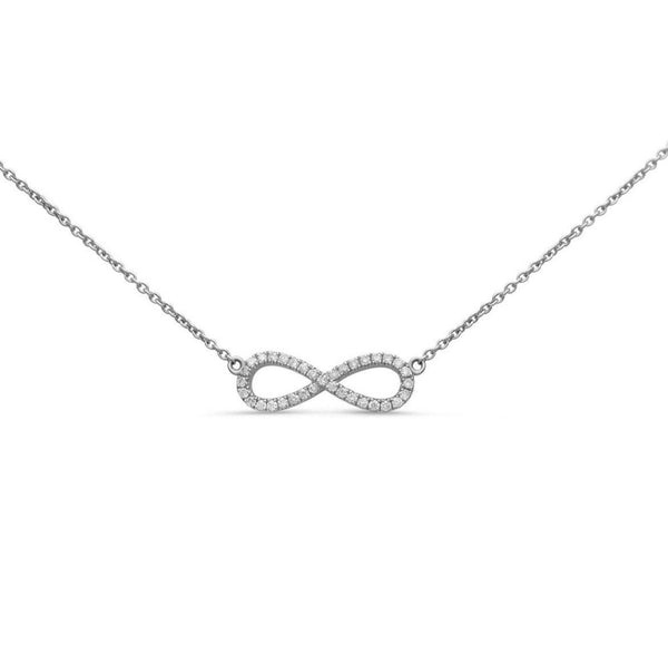 14k White Gold Infinity (o.65 Ct. Tw.) Diamond Necklace