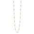10k Rose Gold Oval Beaded Necklace