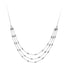 10k White Gold Oval Graduating Necklace