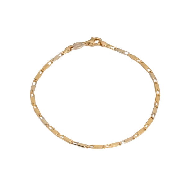 18k T-tone Gold Gucci Mancini Italy Bracelet